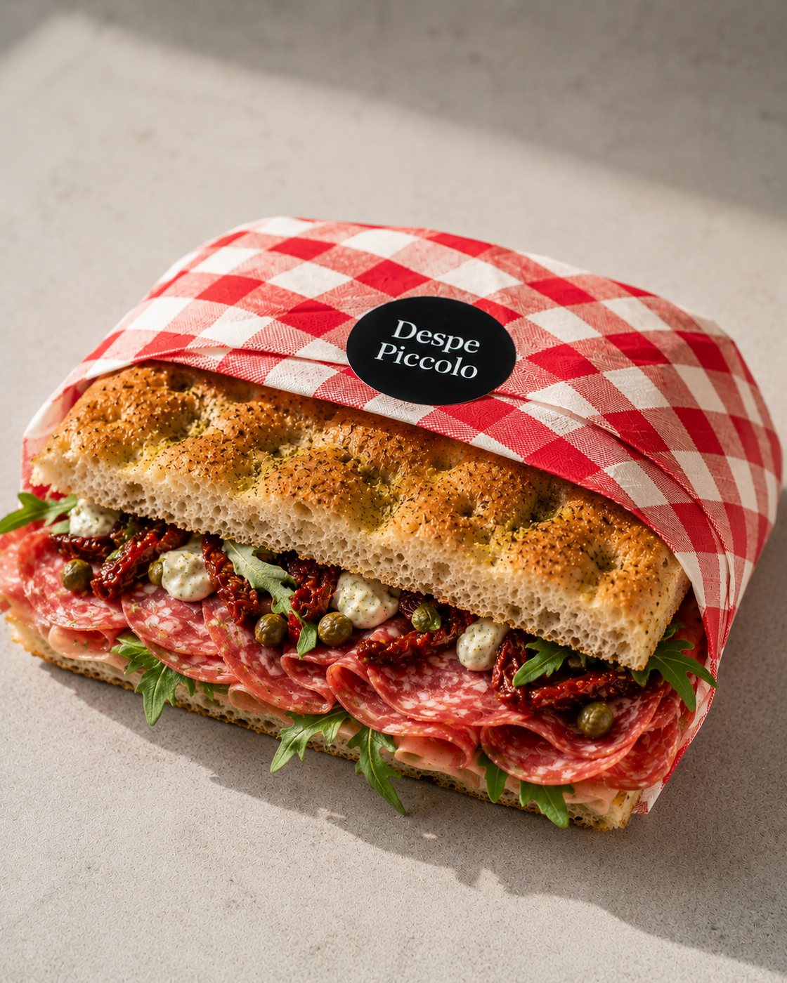 Kanapka Salami z focaccii - Despe Piccolo